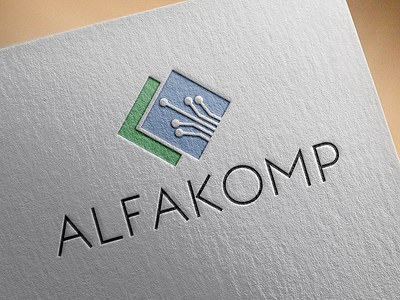 Alfakomp logo 1.1 adobe illustrator company computer logo repair service tech vector