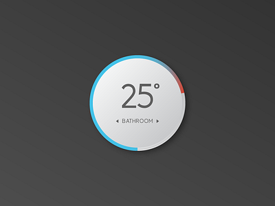 Day 020 - Thermostat Widget dailyui day020 day20 thermostat ui user interface widget