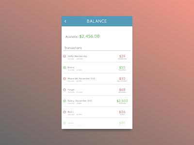 Day 023 - Wallet - My Expenses android app balance dailyui day023 day23 expenses my ui user interface wallet