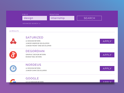 Day 028 - Search Results dailyui day028 day28 degordian google internship nordeus results saturized search ui user interface