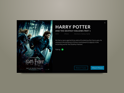 Day 049 - Movie Card card dailyui day049 day49 movie ui user interface