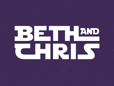 Beth & Chris brand save the date star wars wedding