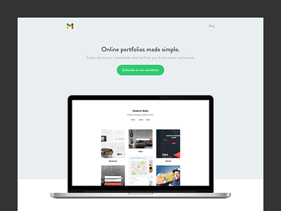 Material Landing Page