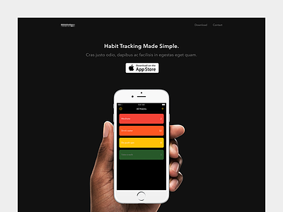 Habit App Landing Page