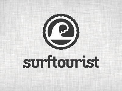 Surftourist new logo play icon logo surf