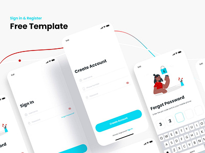 Sign In & Register (UI/UX Design) app ui design design ui ux ui design ux