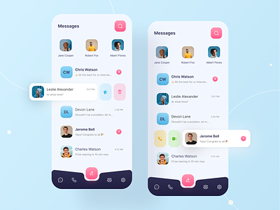 Minimal Chat App - Tab Bar Design chat app messaging app minimal mobile app ui ux