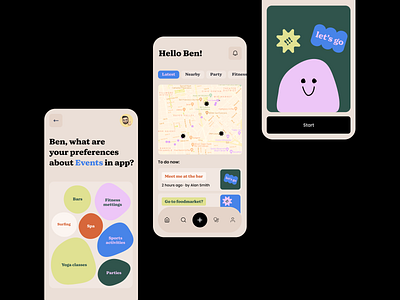 Shaka App - New Approach to Social Connections (UI Concept) app chat design flat illustration map messaging minimal platform social ui ui ux ux