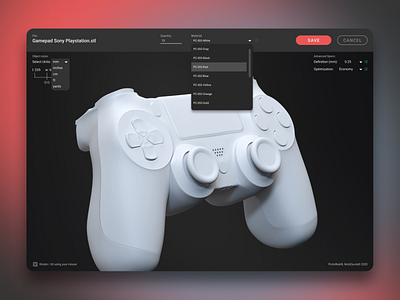 ProtoReal - 3D Print On Demand Software 3d app design minimal on demand printing prototype ui ui ux ux