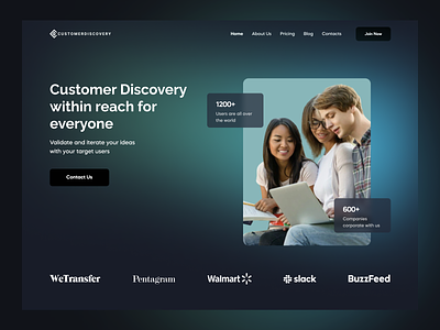 Customer Discovery - Website UI Concept Design