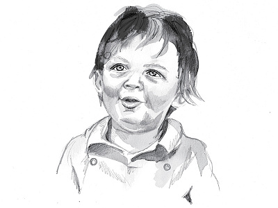 Ryland illustration pencil portrait watercolor