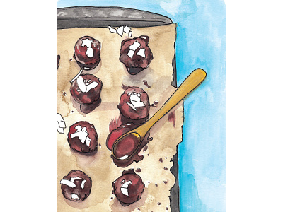 Minimalist Baker #2 dessert food illustration ink minimalist baker watercolor