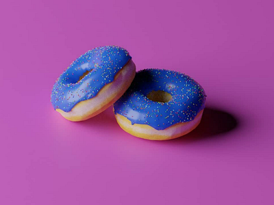 Virtual 🍩 donuts rendering 3d blender food