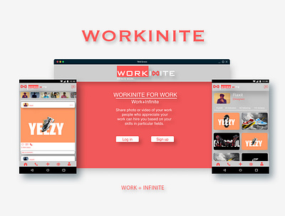 "WORKINITE" web app branding design graphicdesign logodesign ui ux web