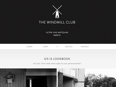 windmill club header nav web design web development windmill