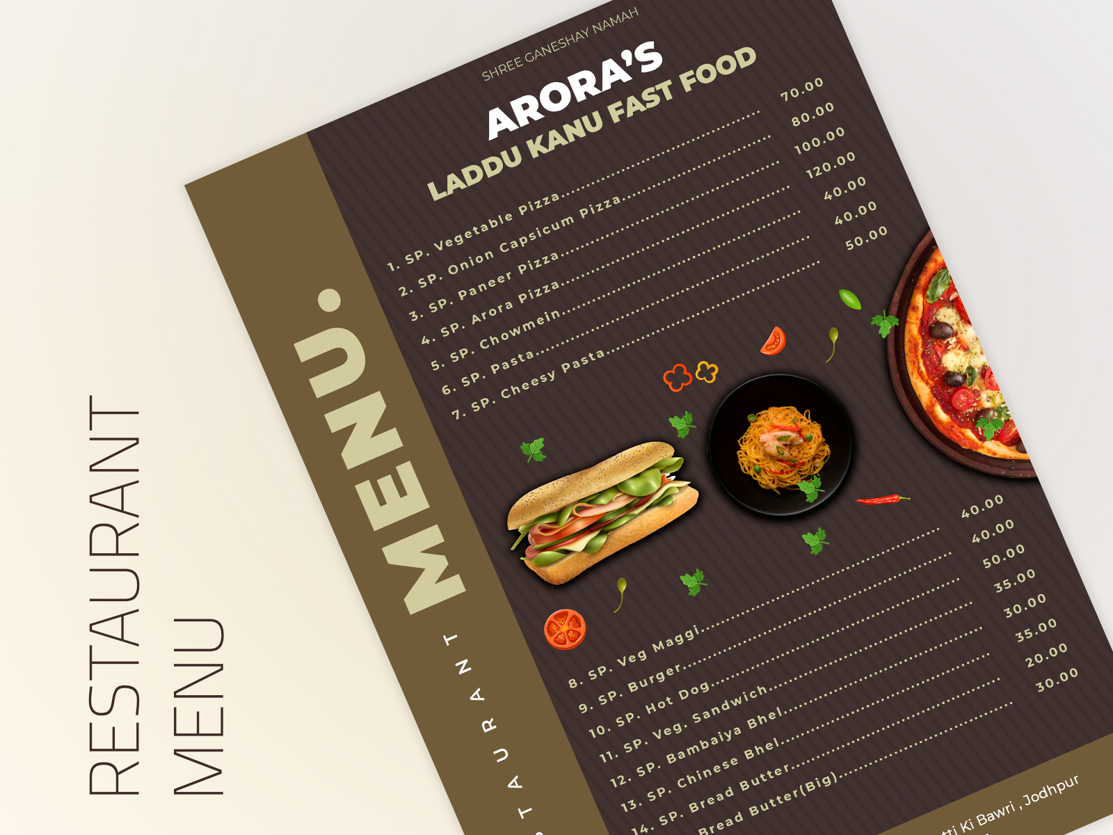 Restaurant Menu Design by Ashvini Kumar on Dribbble