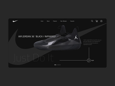 Nike Landing Page Banner concept. branding design icon typography ui ux webpage website