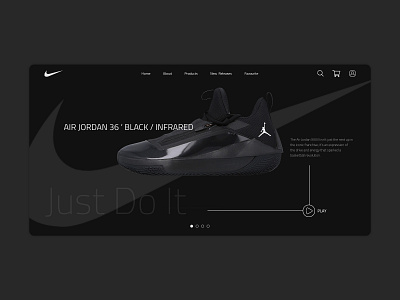 Nike Landing Page Banner concept.