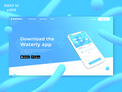 DailyUI 003 -  Landing page