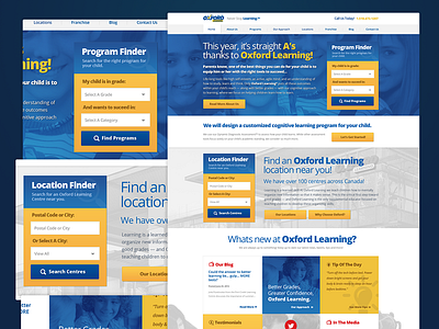 Oxford Learning homepage design