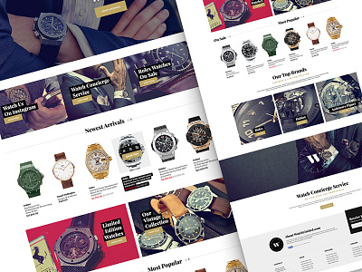 Watch Limited - Website Homepage ecommerce luxury magento watches