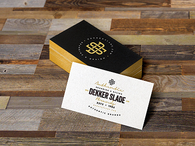 Personal Business Card concept business cards foil foil edges gold gold edges gold tipped monogram triple deck triple stacked