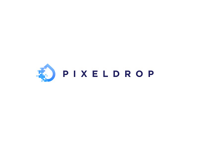 Pixeldrop - logo concept WIP branding design design elements drop logo pixel pixelated pixeldrop resources