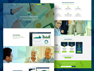 LDA Marketing lander fullscreen insurance marketing one page web design