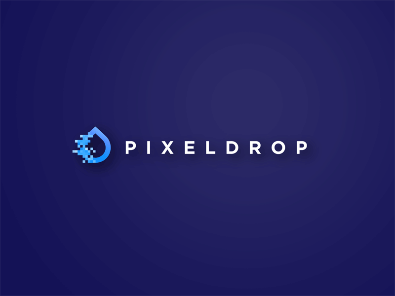 Pixeldrop - logo variations branding design drop logo pixel pixelated pixeldrop resources