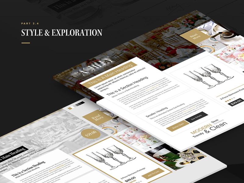 Case Study Presentation - Style Exploration Preview ecommerce checkout perspective presentation case study