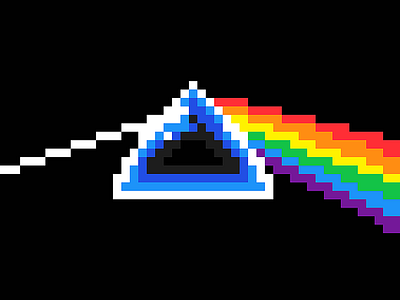 Pixel Art | Dark Side Of The Moon design illustration