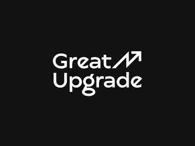 Great Upgrade ↗️ #TBT arrow branding coding composition design education great human resources identity logo muzli relocation startup update upgrade vector wordmark