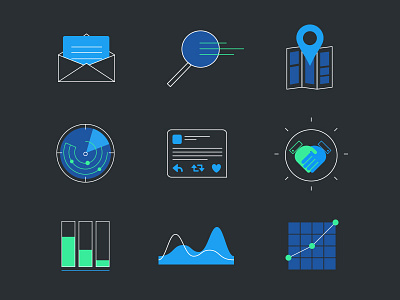 ILLOCONS flat icon illustration line tech