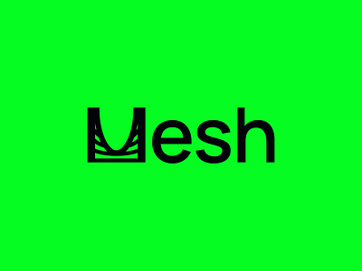 Mesh branding lettermark logo logotype vector