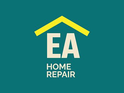 EA Home Repair branding construction logo graphic design home logo lettermark logo monogram logo vector
