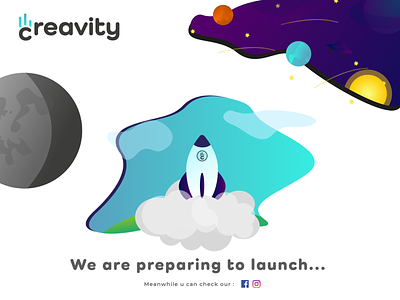 Creavity - page in build landing branding branding design cosmos creative creativity design flat design flat illustration flatdesign gravity identity illustration logo vector