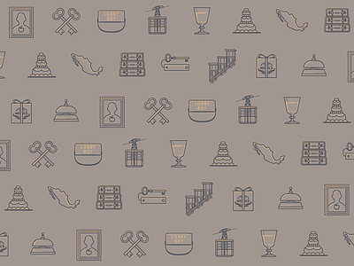 Grand Budapest Hotel Icons funicular gold grand budapest hotel hotel icons key linework luggage wes anderson