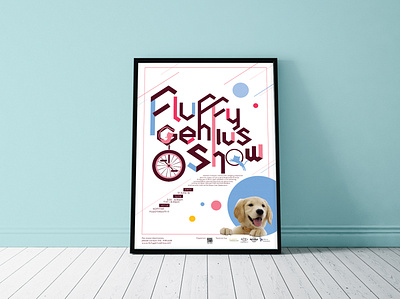 Fluffy Genius Show animal design poster title design typography