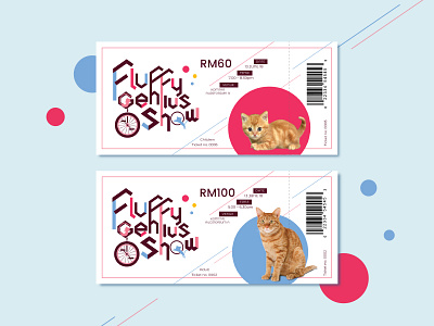 Fluffy Genius Show animals event ticket fun graphicdesign typography