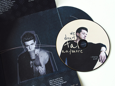 "We Dont Talk Anymore" CD Album cd album cd cover graphicdesign typography