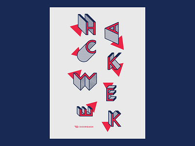 Hackweek Poster branding lettering poster