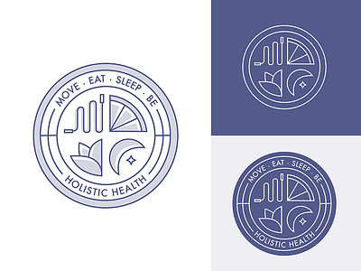 Health consultancy mark badge health icon line logo