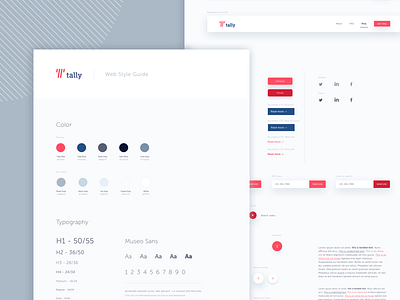 Tally web style guide components styleguide ui uikit web