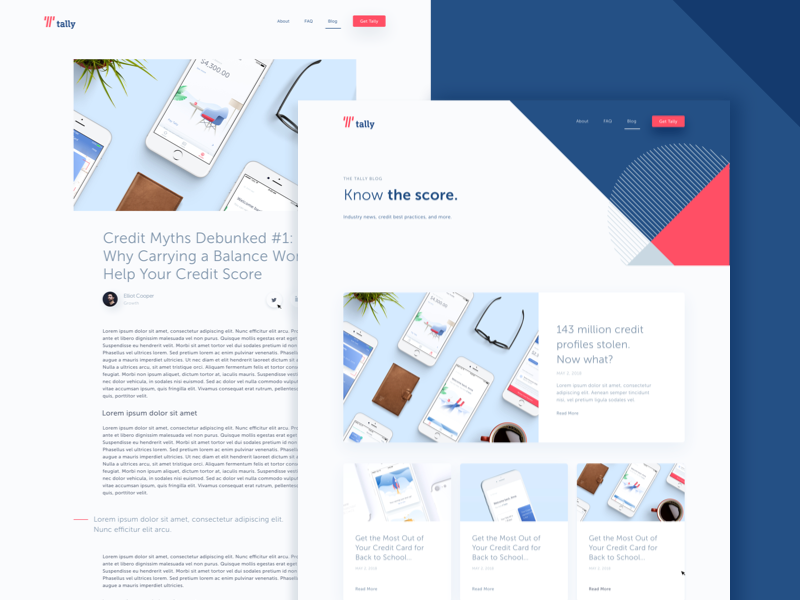 Tally Blog by Kat Whalen on Dribbble