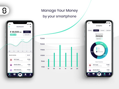 Money management application app design branding design