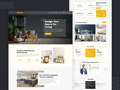 Riterior Interior Web : UI UX design figma furniture landing page ui uiux web design website website design