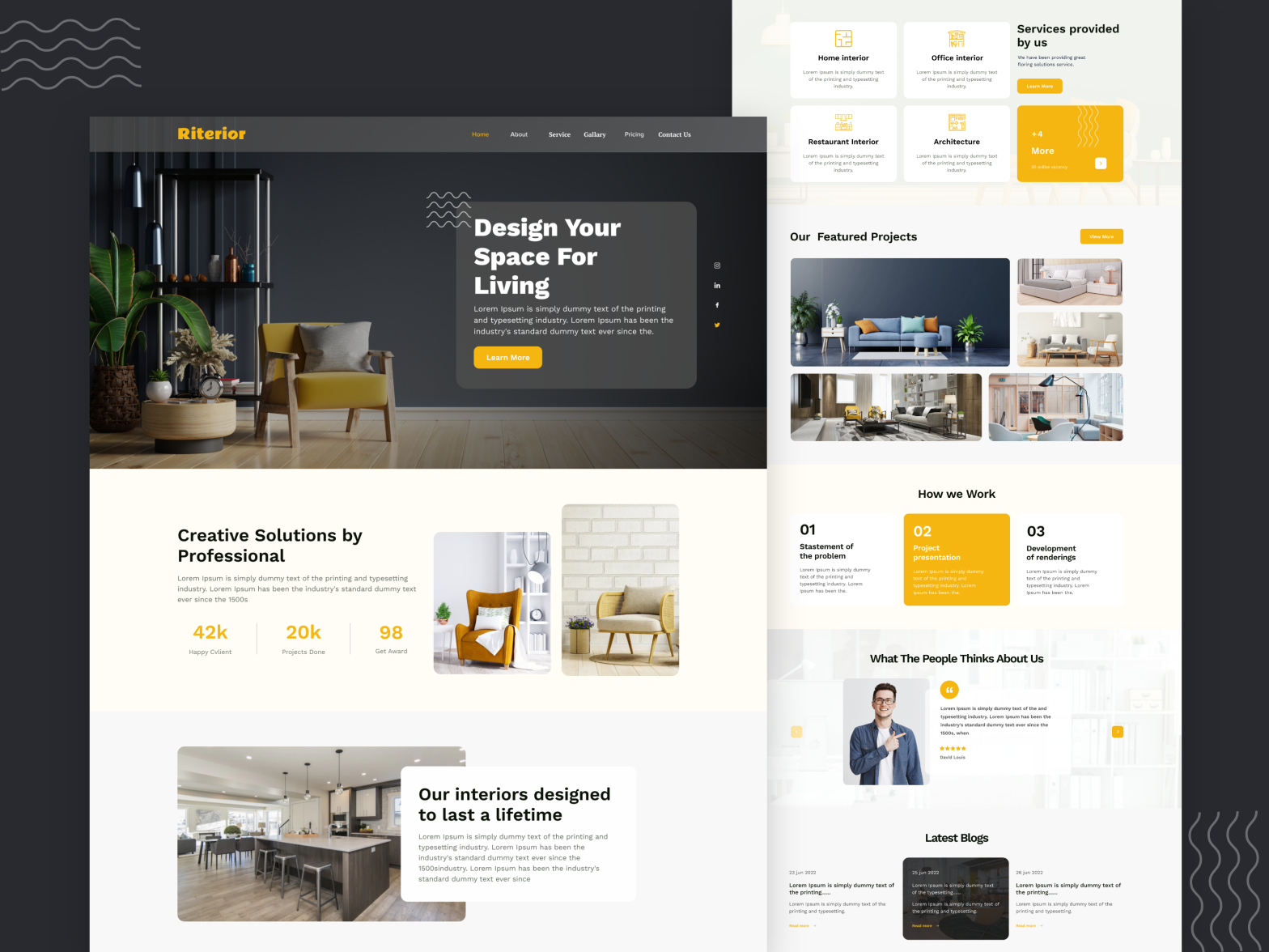 Riterior Interior Web : UI UX by Siya Tech Ventures on Dribbble