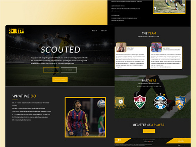 Scouted : simplify scouting website design football scout sports ui ux web design website