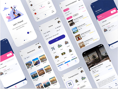 Travelo : Travel App Design adobe app design booking deal design destination hotel mobile travel ui ux