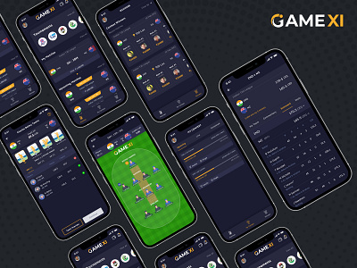 Fantasy Sports App adobe app design cricket design fantasy game mobile sports sports design ui ux